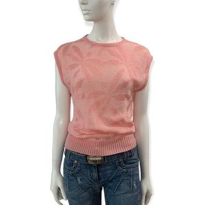 Vintage Pink Sleeveless Knit Top